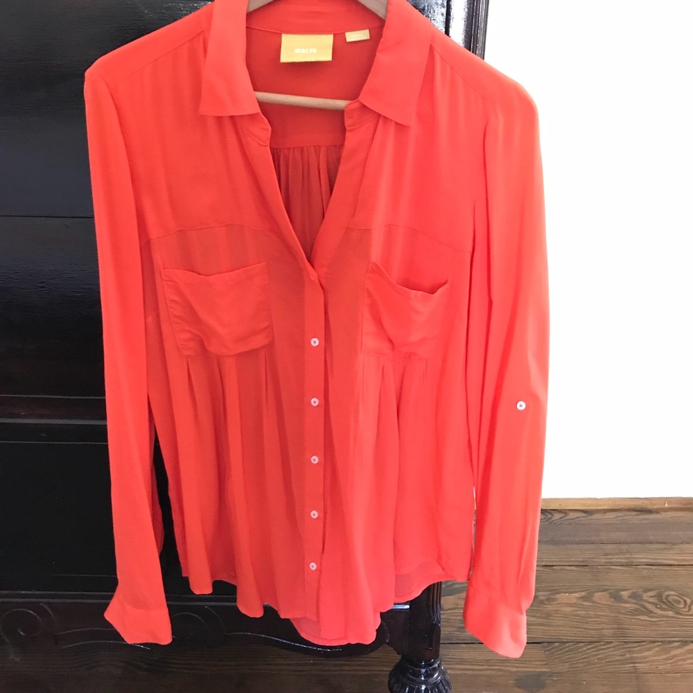 Bright Orange Blouse by Maeve